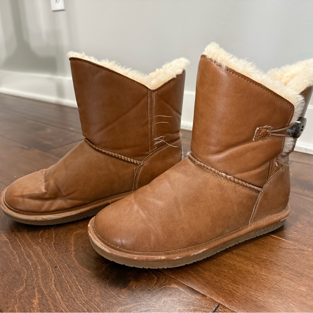 Brown Shearling-Lined Boots